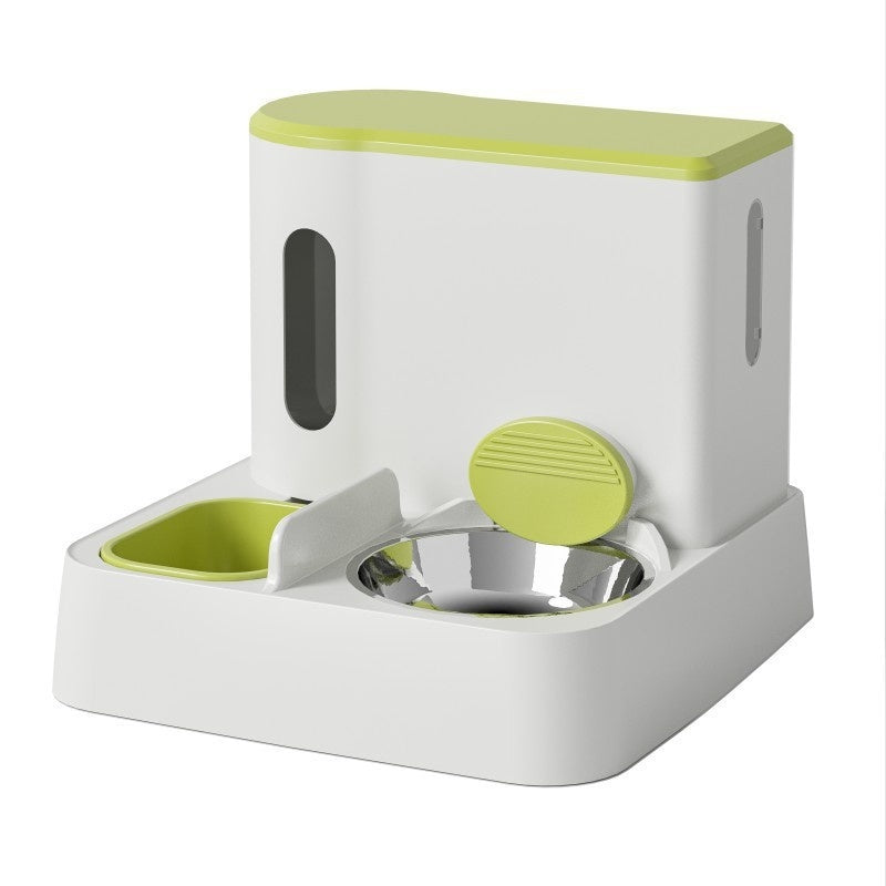 Cat Automatic Pet Feeder  Automatic water dispenser Integrated Double Bowl Drinking Pet
