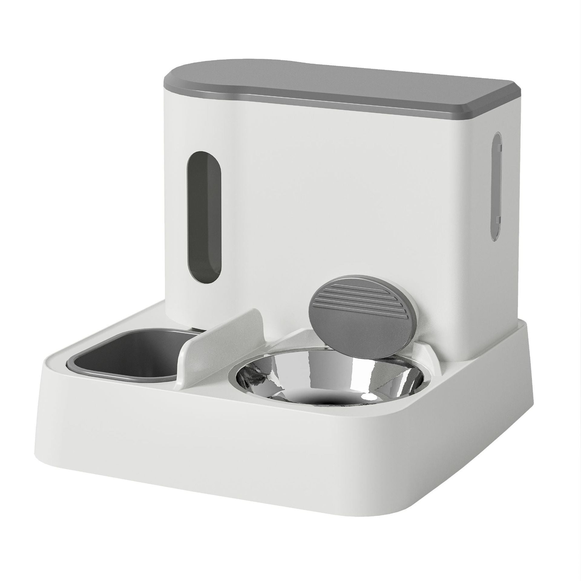 Cat Automatic Pet Feeder  Automatic water dispenser Integrated Double Bowl Drinking Pet