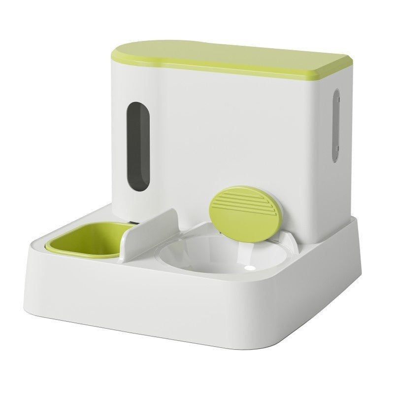 Cat Automatic Pet Feeder  Automatic water dispenser Integrated Double Bowl Drinking Pet