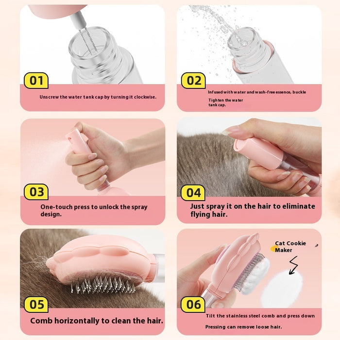 2 In 1 Self Cleaning Pet Brush