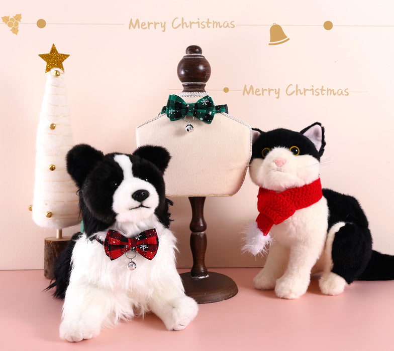 Christmas Collar Cat Dog Bell Accessories Necklace