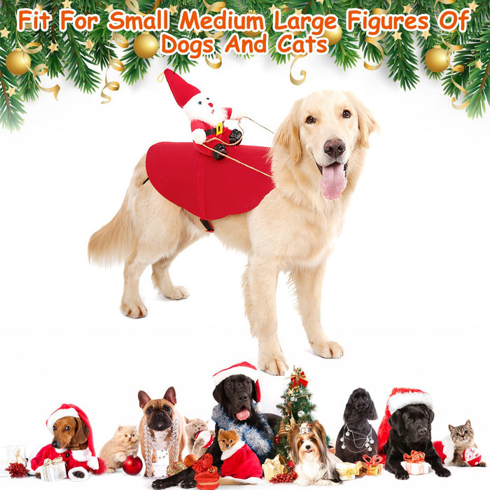 Pet Christmas Costumes Red Winter Coat