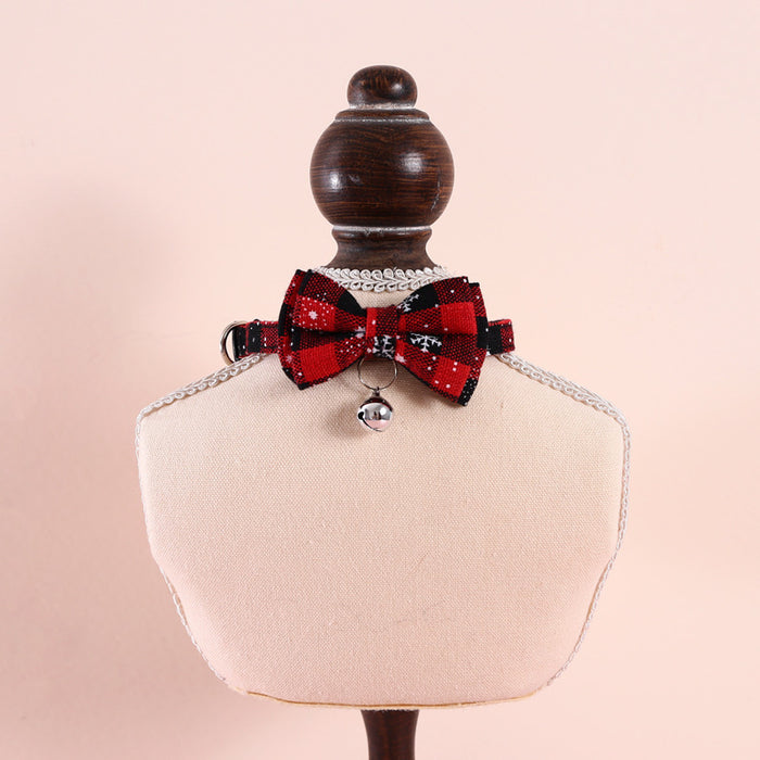 Christmas Collar Cat Dog Bell Accessories Necklace