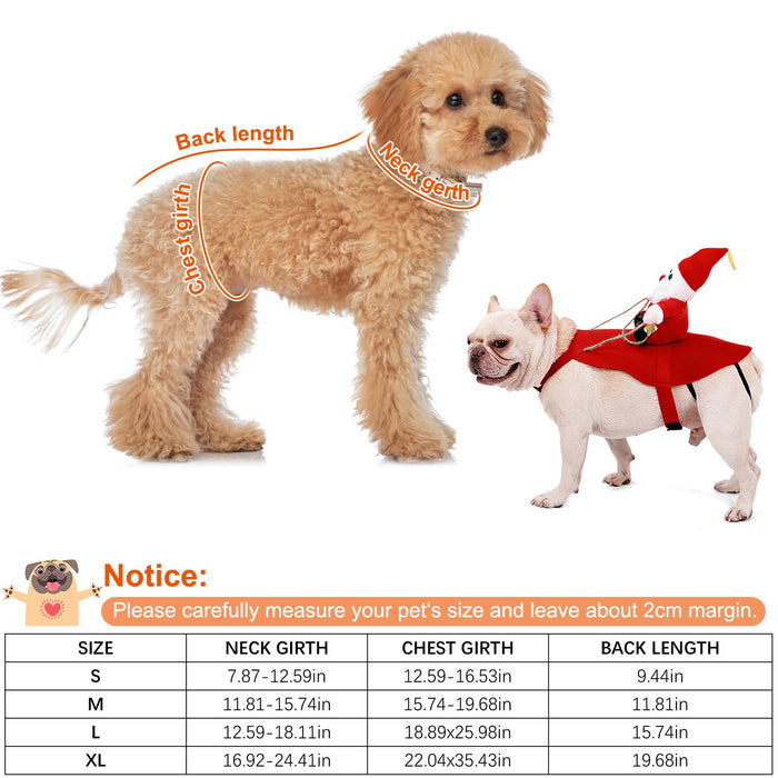 Pet Christmas Costumes Red Winter Coat